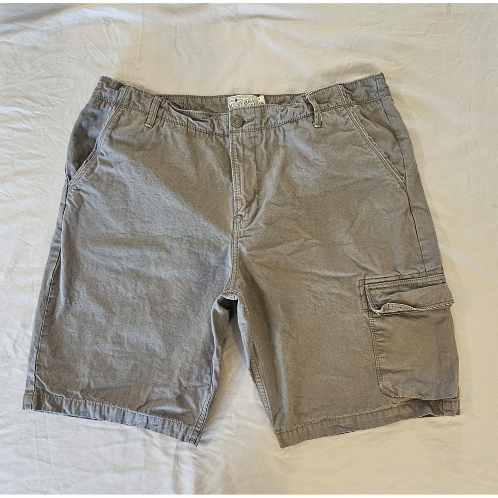 Lucky Brand Cargo Shorts Men's Size 38 Gray   L106